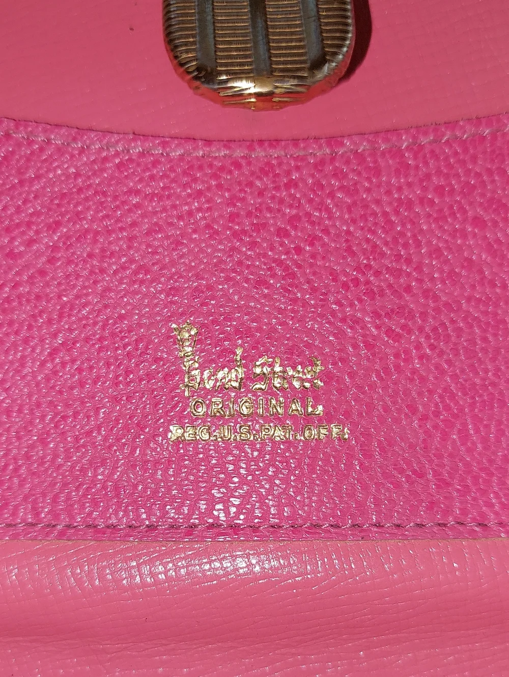 Bond Street Vintage Women's Pink Leather Clutch Wallet